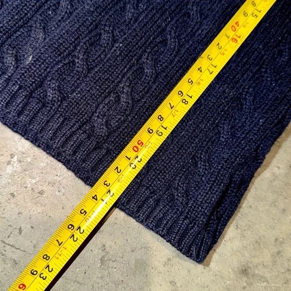 Brooks Brothers 346 Navy Cable Knit Supima Cotton Sweater Womens XS/S Luxury - Picture 7 of 7